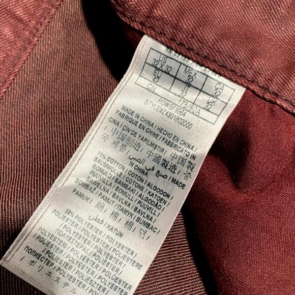 G By Guess Calan Jeans Men's 32x32 Red Denim Tapered Leg Streetwear Outdoor - Picture 7 of 7